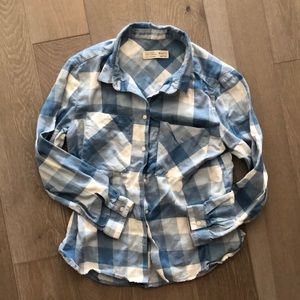 Zara girls plaid tee